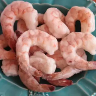 Camarão rosa limpo